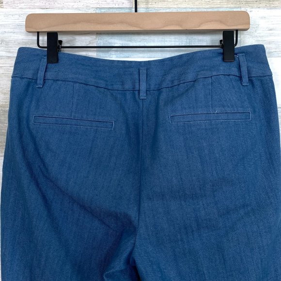 LOFT Chambray Ankle Trousers Blue - Picture 5 of 7